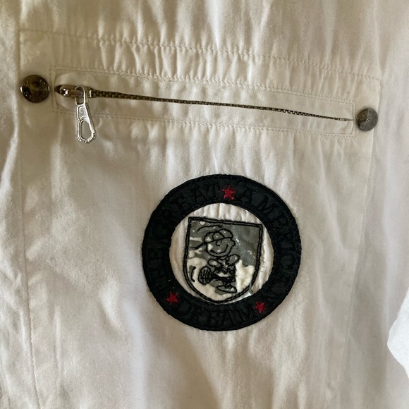 Men Iceberg Peanuts Charlie Brown white button down long sleeve shirt size S - Picture 2 of 9